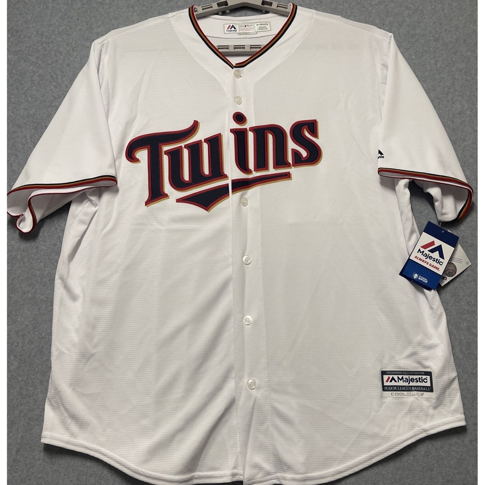 Minnesota Twins Jersey Mens XXL White MLB Baseball Cool Base Rosario 20 Majestic